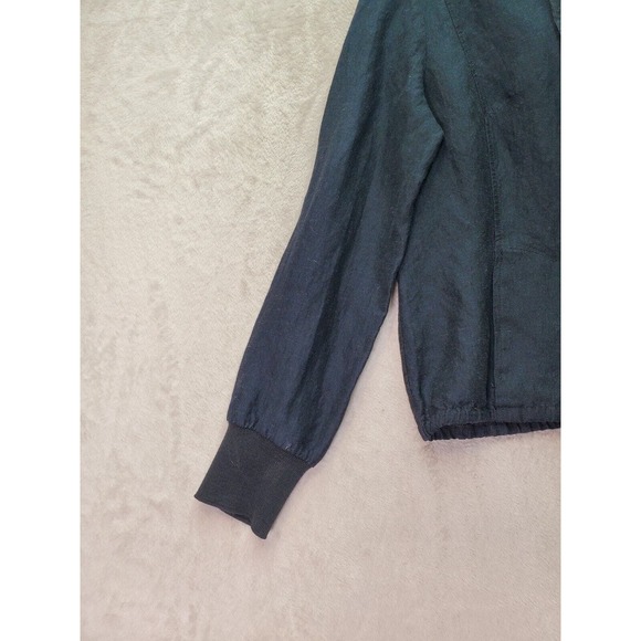 H&M Jacket Womens Size 6 Black Pockets Long Sleeve Hooded Drawstring Full Zipper - Picture 6 of 9